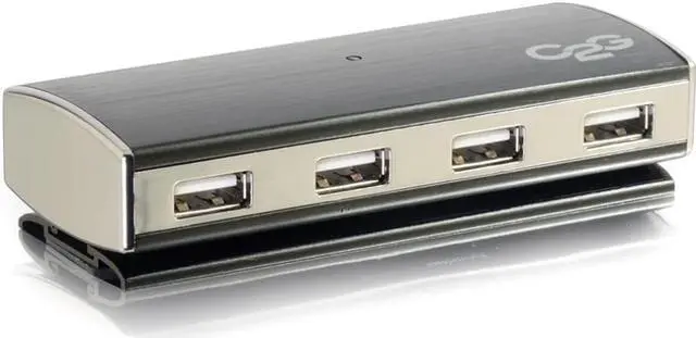 Alt view image 3 of 8 - C2G 29508 USB 2.0 Aluminum HUB 4-Port
