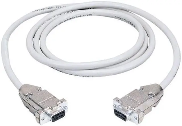 Alt view image 3 of 3 - Black Box EYN257T-0010-MF 10-Ft Rs232 Shielded Null Modem Cable Metal Hood Db9 Male/Female
