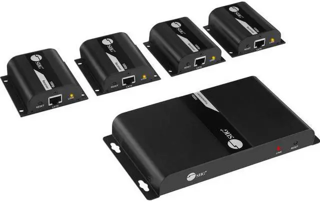 Alt view image 3 of 20 - Siig 4-Port Hdmi Splitter Over Cat6 Extender With Ir - 40M