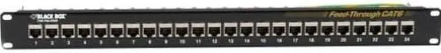 Alt view image 4 of 13 - BLACK BOX JPM814A PTCH PNL CAT6 FD-THR 1U SHIELDED 24PT