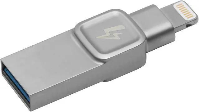 Alt view image 8 of 12 - Kingston - C-USB3L-SR32G-EN - Kingston DataTraveler Bolt Duo - 32 GB - Lightning, USB 3.1 Type A - Silver - 1