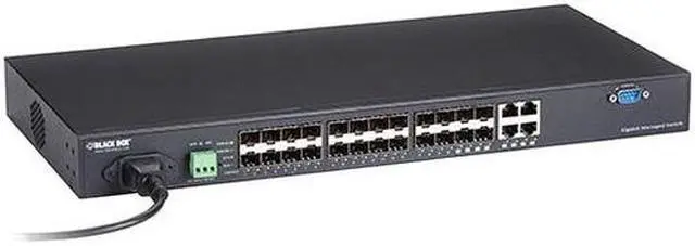 Alt view image 2 of 10 - Black Box Network Services LGB5124A-R2 [20]sfp Gigabit+[4] Combo Managed Switch