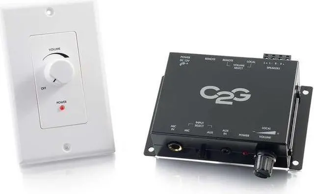 Main image of C2G 40914 COMPACT AMPLIFIER WITH EXTERNAL VOLUME CONTROL (TAA COMPLIANT)