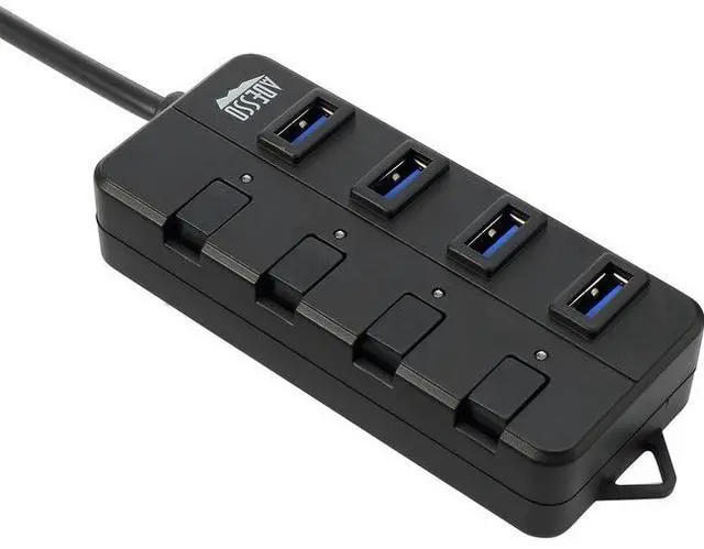 Alt view image 12 of 20 - Adesso AUH-3040 4 Port USB 3.0 Hub with Individual Power Switch