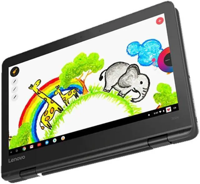 Alt view image 2 of 7 - Lenovo 300e Gen2 11.6" Touchscreen Laptop N4000 4GB 32GB eMMC Chrome OS