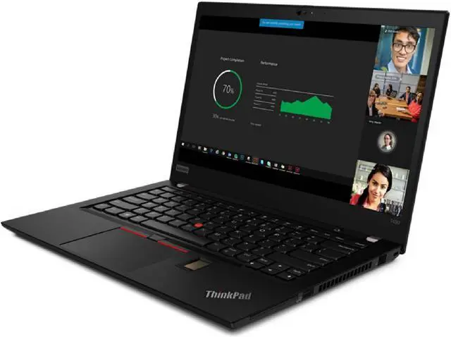 Alt view image 3 of 4 - Lenovo Thinkpad T490S 14" Laptop Intel Core i5-8365U 16GB RAM 256GB SSD W11P