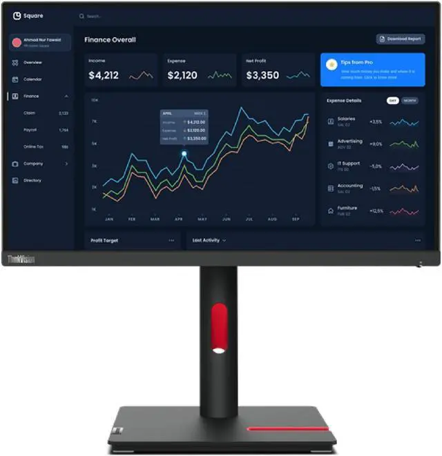 Main image of Lenovo Thinkvision T22I-30 21.5" Monitor 1HDMI 1VGA 5USB 250Nit 60 Hz IPS 4 ms- (Manufacturer Recertified)