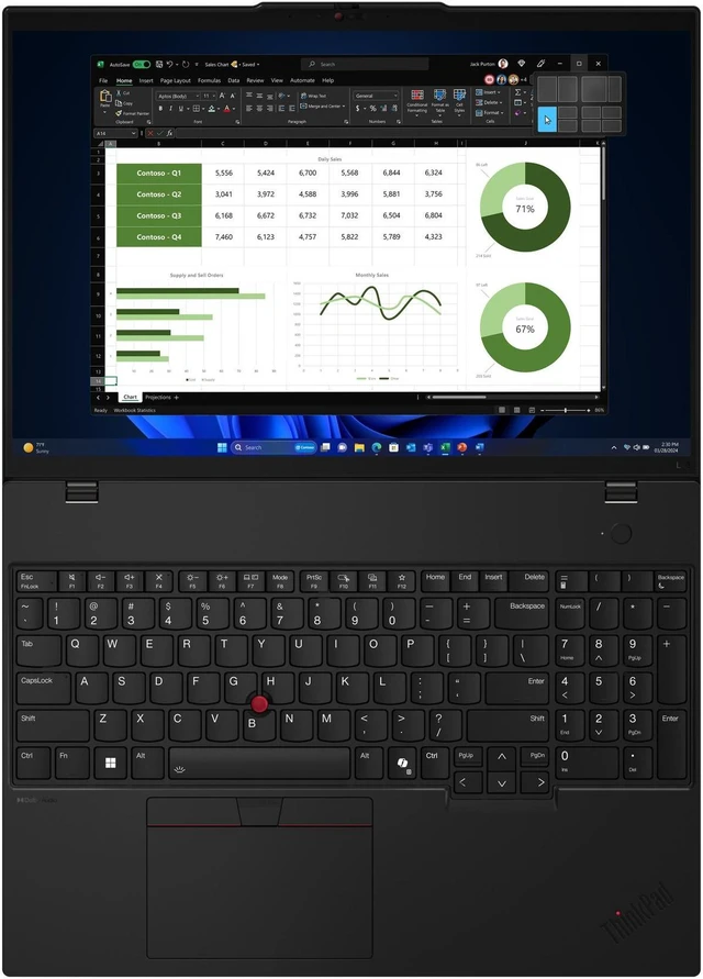 Alt view image 3 of 4 - Lenovo Thinkpad L16 G1 16" Laptop Ryzen 5 PRO 7535U 8GB Ram 256GB SSD W11H