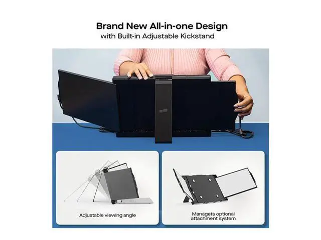 Alt view image 5 of 5 - Mobile Pixels Trio 2.0 13.3 inch 1080p Portable Laptop Monitors - Black