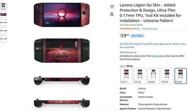 Alt view image 2 of 2 - One Box of 25 Legion Go Skins Brand New In Package Random Pattern