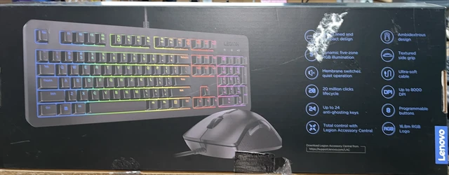 Alt view image 3 of 4 - Lenovo Legion KM300 RGB Gaming Combo - Keyboard and Mouse Set | GX30Z21568