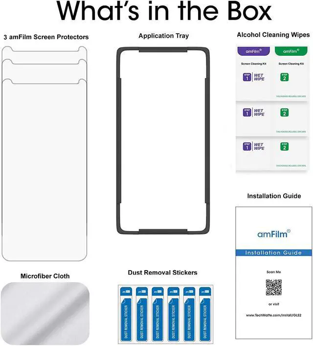Alt view image 6 of 6 - amFilm Glass Screen Protector for Google Pixel 4 (3 Pack) Tempered Glass Screen Protector with Application Tray (2019)
