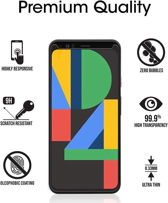 Alt view image 5 of 6 - amFilm Glass Screen Protector for Google Pixel 4 (3 Pack) Tempered Glass Screen Protector with Application Tray (2019)