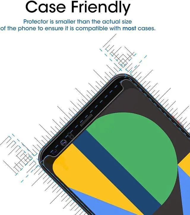 Alt view image 3 of 6 - amFilm Glass Screen Protector for Google Pixel 4 (3 Pack) Tempered Glass Screen Protector with Application Tray (2019)