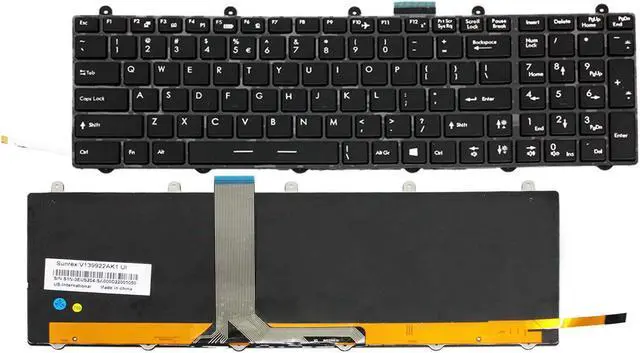 Main image of replacement keyboard for MSI MS-16F4 MS-1762 MS-1763 MS-16GF MS-1759   withUS with Backlit