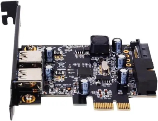 Alt view image 3 of 7 - Silverstone Tek PCI Express Card with Two USB 3.0 External Ports and Internal 19-Pin Dual Port Connector (EC04-E)