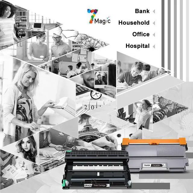 Alt view image 5 of 6 - 2 Toner TN450 + 1 DR420 Drum for Brother TN-450 TN420 DCP-7055 7065DN MFC-7360N