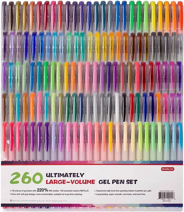 SAGP-260 Shuttle Art 260 Pack Gel Pens Set 220% Ink Gel Pen for