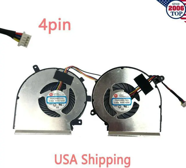 Main image of Gpu and Cpu cooling fan for MSI GL62M 7RD 7RDX GL62M 7REX 7RFX 4 PIN