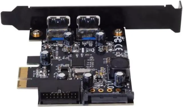 Alt view image 4 of 7 - Silverstone Tek PCI Express Card with Two USB 3.0 External Ports and Internal 19-Pin Dual Port Connector (EC04-E)