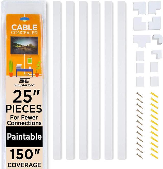 Cord Concealer System Covers Cables, Cords, or Wires - Cable Cover