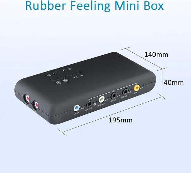 Alt view image 5 of 6 - A ADWITS 7.1 Channel External USB Sound Card with SPDIF Digital Audio for Desktop Laptop PC, Support DAC Output ADC Input Dual Mic, 48 KHz Sampling Rate, SCMS Compliant