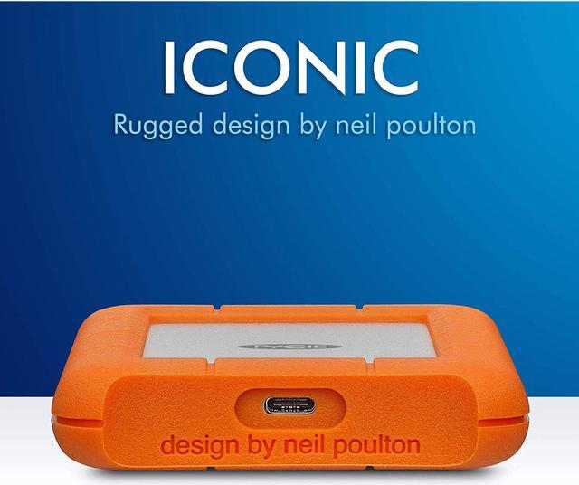Alt view image 5 of 7 - LaCie Rugged USB-C 4TB External Hard Drive Portable HDD – USB 3.0, Drop Shock Dust Rain Resistant Shuttle Drive, for Mac and PC Computer Desktop Workstation Laptop, 1 Month Adobe CC (STFR4000800)
