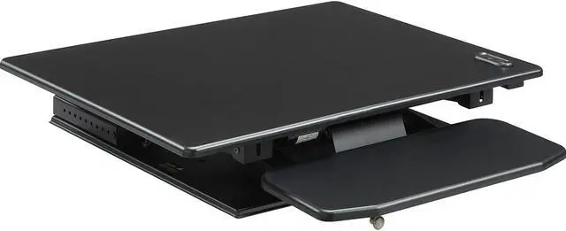 Alt view image 2 of 11 - Lorell LLR99552 Sit-to-Stand Electric Monitor Desk Riser