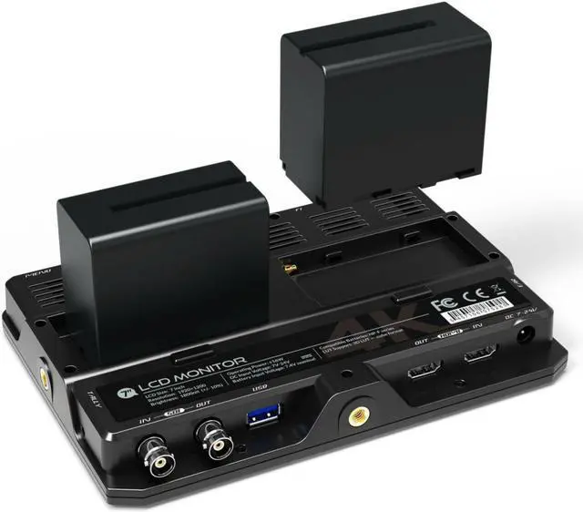 Alt view image 7 of 7 - Lilliput H7S 7-Inch 4K HDMI/3G-SDI Ultra-Bright On-Camera Monitor