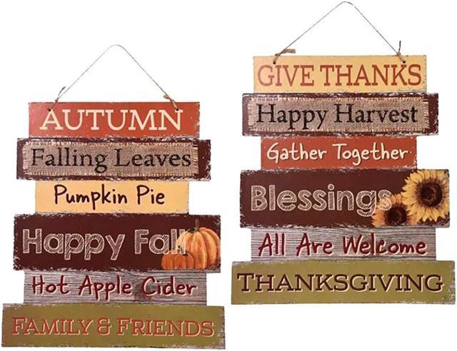 Happy Harvest Thankful Blessed Autumn Pumpkin Thanksgiving Kitchen