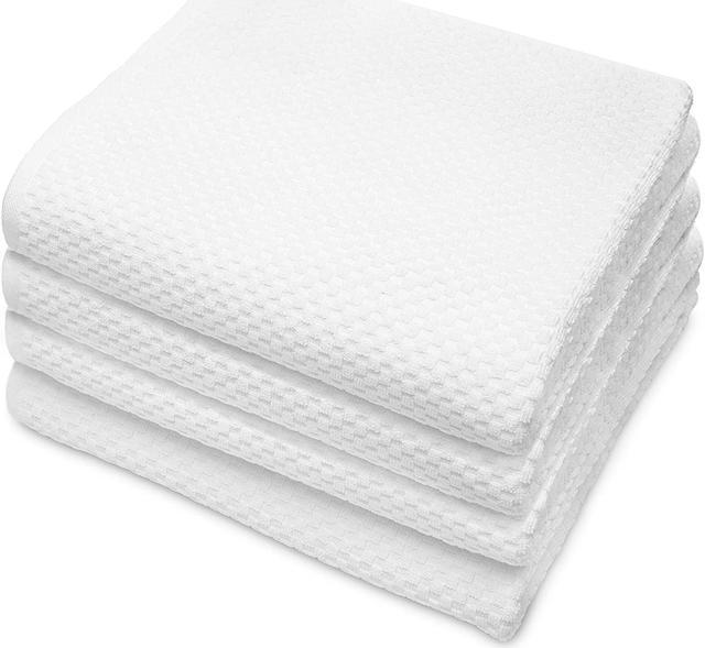 COTTON CRAFT - 4 Pack Euro Spa Waffle Weave Oversized Bath Towels 30x56 -  White - 100% Pure Ringspun Combed Cotton - True Luxury Inspired by The  Finest European Spas and Resorts 