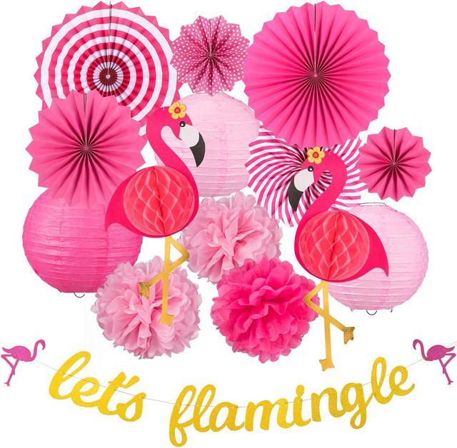 15Pcs Paper Flowers Tissue Pom Poms Paper Lanterns for Graduation