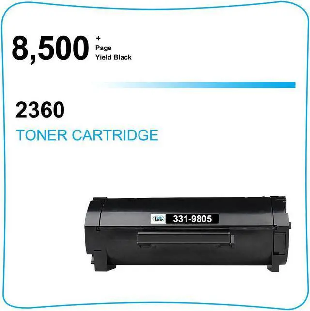 Alt view image 6 of 7 - 1 Pack Toner Cartridge for Dell B2360d B2360dn B3460dn B3465dn B3465dnf Black - OEM