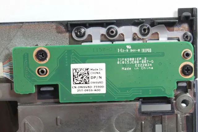 Alt view image 4 of 5 - Dell Precision M4600 Palmrest Touchpad Fingerprint Reader CHA01 9W1W7