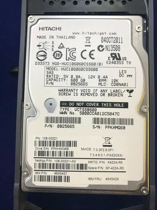 Alt view image 6 of 14 - NetApp X422A-R5 600 GB Hard Drive - 2.5" Internal - SAS