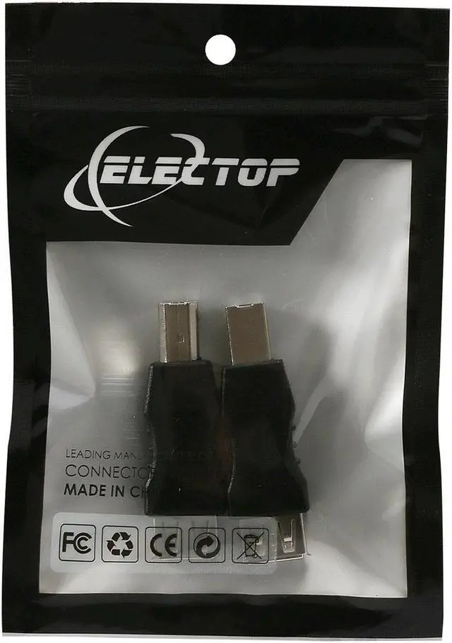 Alt view image 6 of 6 - Electop 2 Pack USB 2.0 A Female to USB B Print Male Adapter Converter