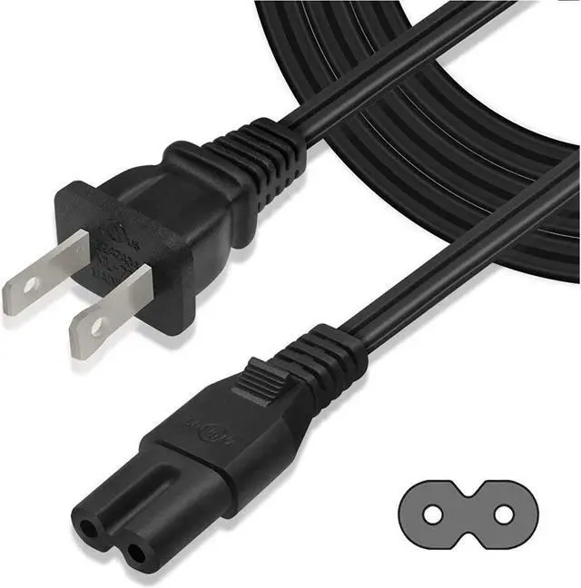 Main image of BRENDAZ 2 Prong 2 Slot AC Power Cord Cable for TV LCD Screen Compatible with TCL Roku Smart HDTV (10-FEET)