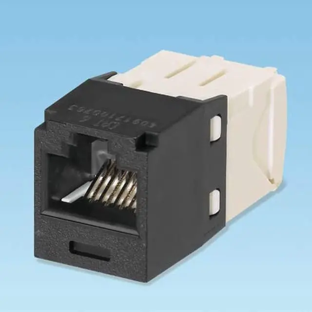 Main image of Panduit CJ688TGBL Category 6, RJ45, 8-position, 8-wire universal module.