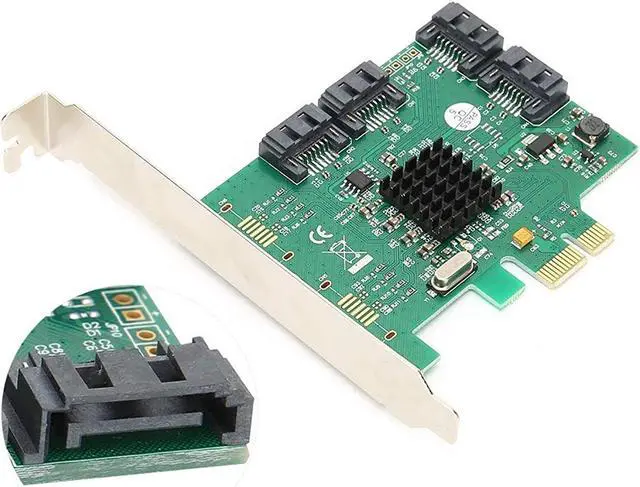 Alt view image 7 of 7 - Hard Disk Expansion Card,Hard Disk Expansion Card PCIE SATA 88SE9215 Portable Computer Accessories 6Gbps 2.0-Channel,Hard Drive Controller Card
