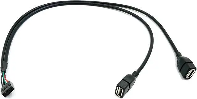 Alt view image 4 of 6 - Duttek USB Header Splitter Cable,10 pin Motherboard USB Header to Dual USB Cable, Dupont 10 Pin Female Header to Dual USB 2.0 Female Motherboard Extender Splitter Cable Cord (2AF/10 Pin 0.5M)