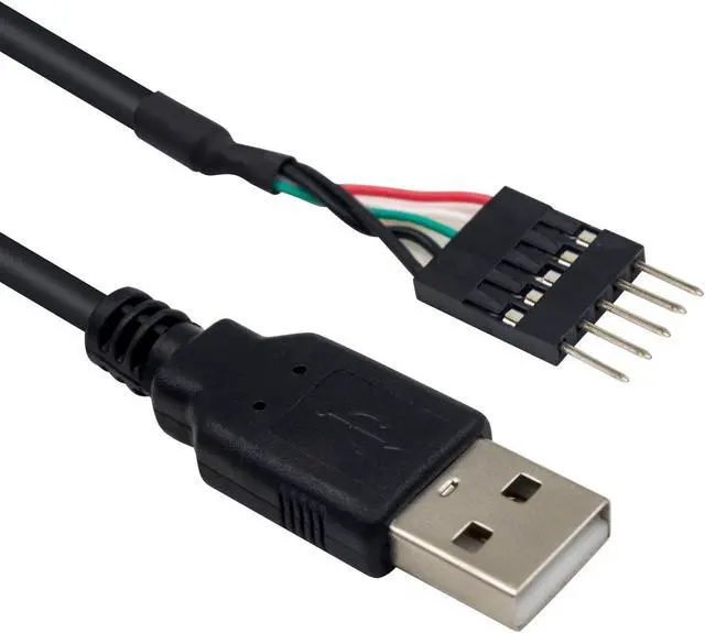 Alt view image 3 of 10 - Duttek USB to USB Motherboard Header Cable, USB 2.0 Type A Male to 5 Pin Male Header Dupont Cable Cord 30CM/12IN (2 Pack)