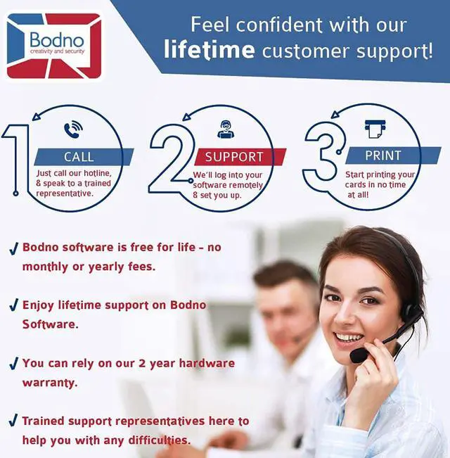 Alt view image 7 of 7 - Magicard Pronto ID Card Printer & Complete Supplies Package with Bodno ID Software - Bronze Edition