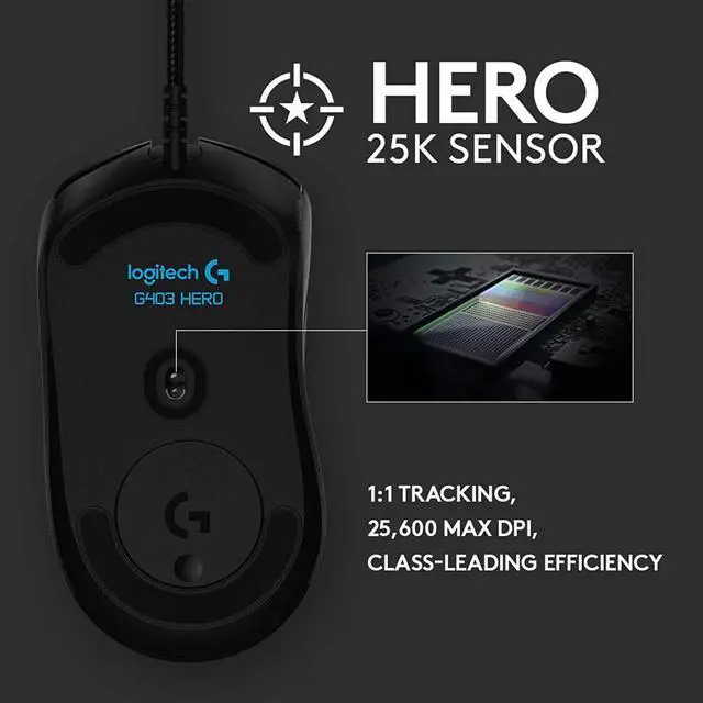 Alt view image 3 of 20 - Logitech 910-005630 G403 HERO Gaming Mouse