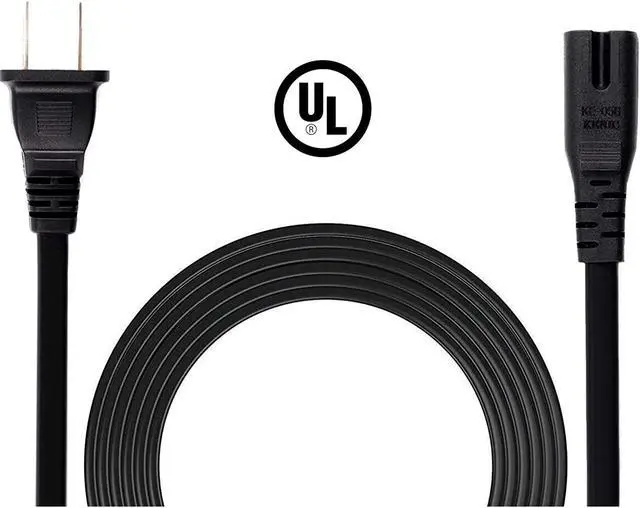 Alt view image 2 of 4 - BRENDAZ 2 Prong 2 Slot AC Power Cord Cable for TV LCD Screen Compatible with TCL Roku Smart HDTV (10-FEET)