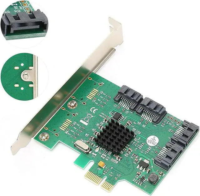 Alt view image 4 of 7 - Hard Disk Expansion Card,Hard Disk Expansion Card PCIE SATA 88SE9215 Portable Computer Accessories 6Gbps 2.0-Channel,Hard Drive Controller Card