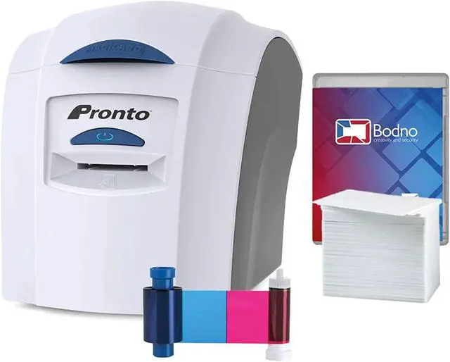 Main image of Magicard Pronto ID Card Printer & Complete Supplies Package with Bodno ID Software - Bronze Edition