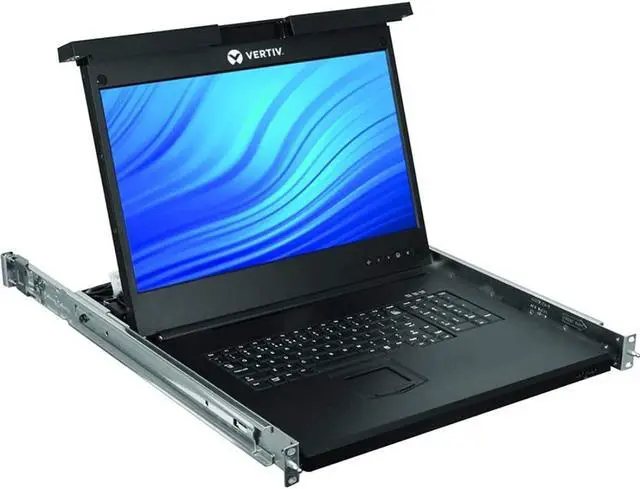 Alt view image 3 of 11 - Vertiv Avocent LRA Rack Console 18.5" LCD Widescreen,16-Port, Keyboard with Touchpad