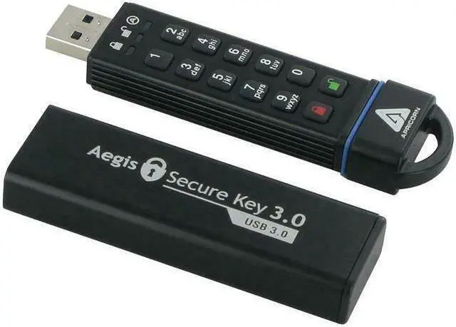 Alt view image 2 of 3 - Apricorn ASK3-60GB 60 GB AES-XTS 256-Bit Hardware Encrypted Secure USB 3.0 Memory Key