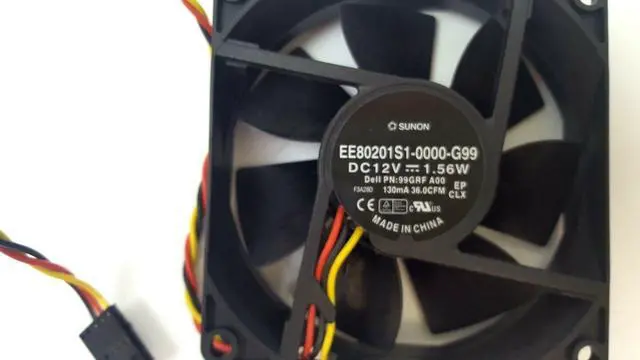 Alt view image 6 of 11 - DELL 99Grf 80 X20Mm 12V Fan Assembly For Optiplex 3010 Desktop