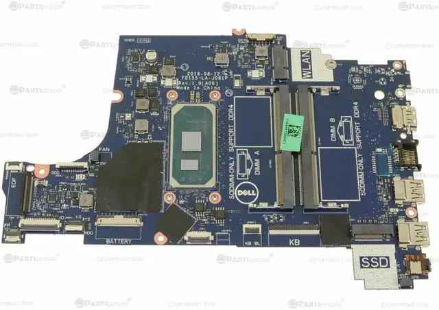 Alt view image 5 of 8 - Dell OEM Inspiron 5593 Motherboard System Board Core i7 Motherboard PTGYC